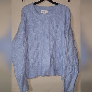 Jessica Simpson Light Blue Cable Knit Sweater